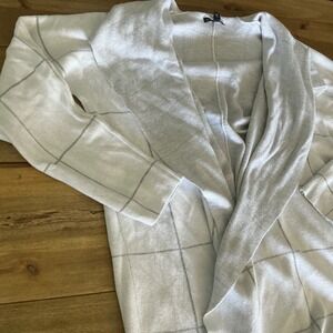 Eileen Fisher Organic Cotton/Silk Angled Front Cardigan Size M EUC MSRP $348